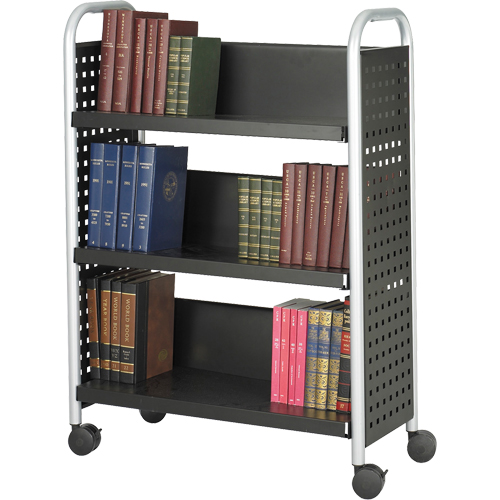 Chariots pour livres Scoot, 200 lb Capacit&eacute;, Noir, 14-1/4" p x 33" la x 44-1/4" h, Acier Quali-T-Solutions