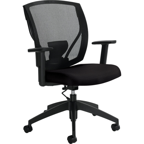Chaises de travail, Tissu, Noir, Capacit&eacute; 300 lb Quali-T-Solutions