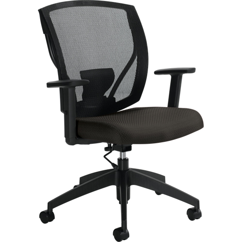 Chaises de travail, Tissu, Charbon, Capacit&eacute; 300 lb Quali-T-Solutions
