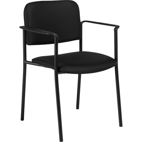 Stacking Chairs, Fabric, 32" High, 300 lbs. Capacity, Black Quali-T-Solutions