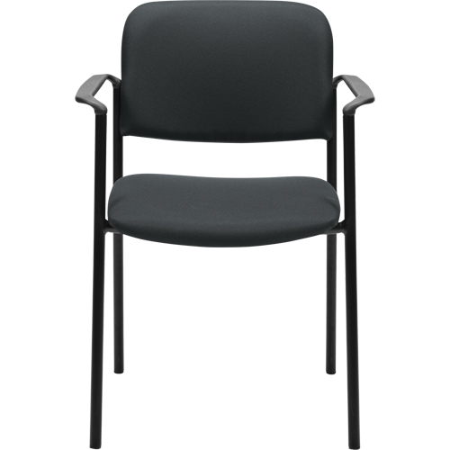 Stacking Chairs, Fabric, 32" High, 300 lbs. Capacity, Charcoal Quali-T-Solutions