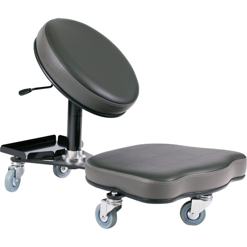 Chaise ergonomique Flex, Vinyle, Noir/gris Quali-T-Solutions