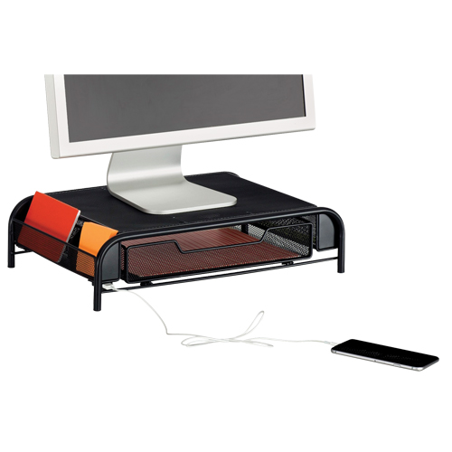 Organisateur de bureau avec alimentation USB Onyx Quali-T-Solutions