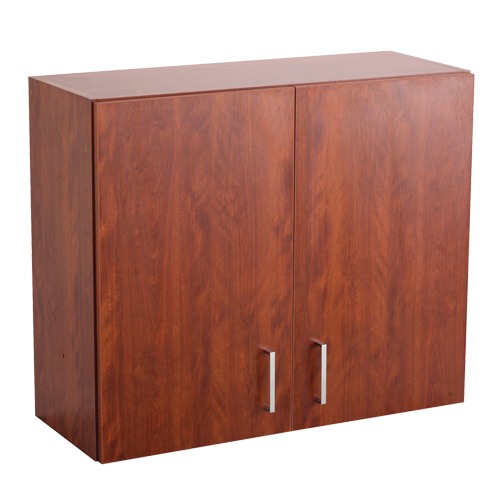 Armoire modulaire murale, 30" h x 36" la x 15" p, 1 tablettes, M&eacute;lamine, Acajou Quali-T-Solutions