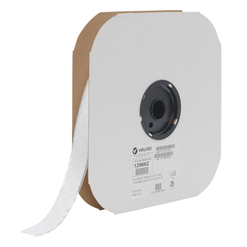 Ruban d'attaches, Boucle, 25 vg x 1", Cousu, Blanc Quali-T-Solutions