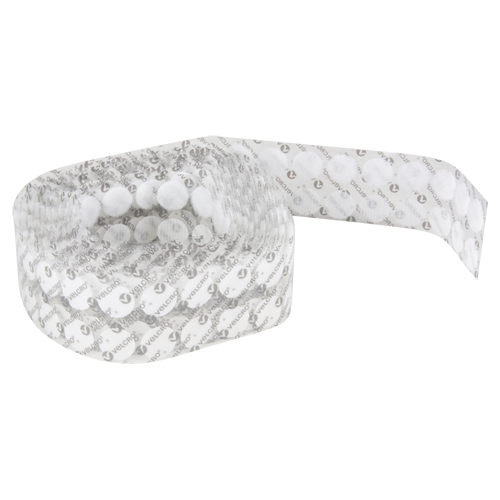 Attaches en jeton, Boucle et crochet, 3/4" dia., Adh&eacute;sif, Blanc Quali-T-Solutions
