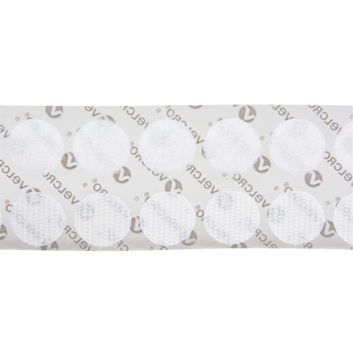Attaches en jeton, Boucle et crochet, 3/4" dia., Adh&eacute;sif, Blanc Quali-T-Solutions