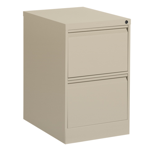 Classeur vertical, Acier, 2 tiroirs, 18-1/7" la x 25" p x 29" h, Beige Quali-T-Solutions
