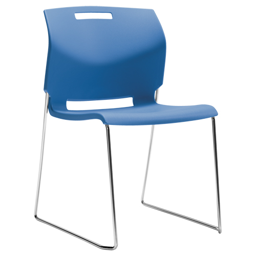 Chair, Plastic, 32-1/2" High, 300 lbs. Capacity, Blue Quali-T-Solutions