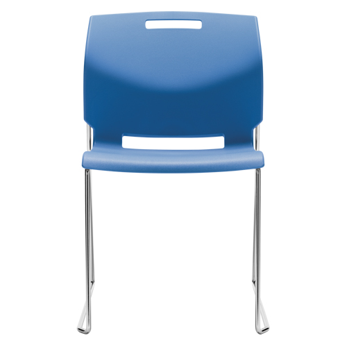 Chair, Plastic, 32-1/2" High, 300 lbs. Capacity, Blue Quali-T-Solutions