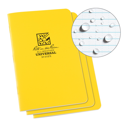 Carnet tout temps, Couverture souple, Jaune, 48 Pages, 4-5/8" , 7"  Quali-T-Solutions