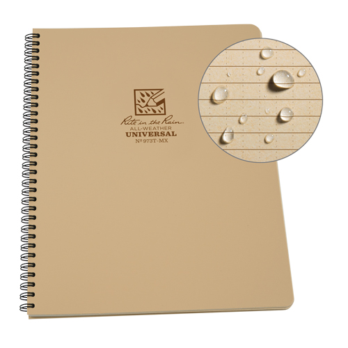 Side-Spiral Notebook, Soft Cover, Tan, 64 Pages, 4-5/8" W x 7" L Quali-T-Solutions