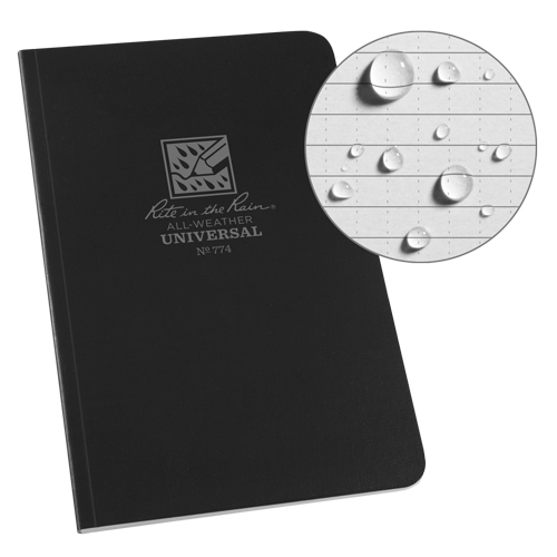 Field-Flex Bound Book, Soft Cover, Black, 128 Pages, 4-5/8" W x 7-1/4" L Quali-T-Solutions