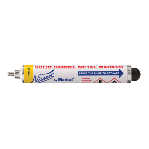 Nissen&reg; Solid Barrel Metal Marker, Liquid, Yellow Quali-T-Solutions