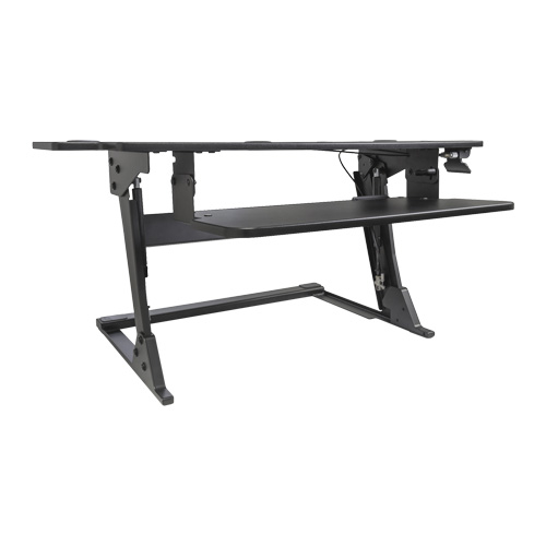 Goya Sit-Stand Workstation, Desktop Unit, 20" H x 42" W x 16" D, Black Quali-T-Solutions