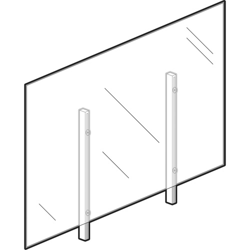 Sneeze Guard, 36" W x 36" H Quali-T-Solutions
