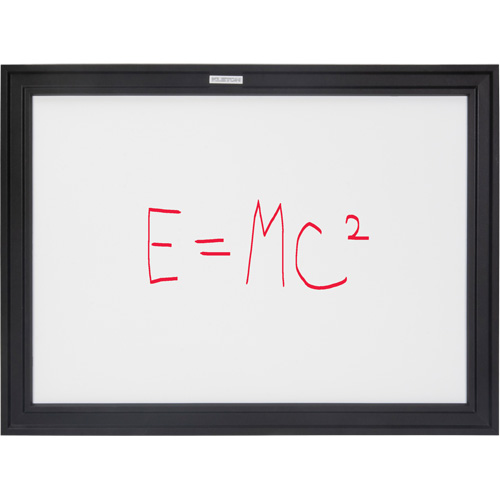 Black MDF Frame Whiteboard, Dry-Erase/Magnetic, 24" W x 18" H Quali-T-Solutions