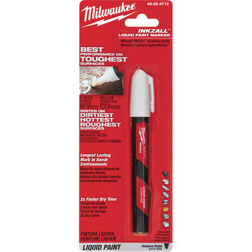 Marqueur &agrave; peinture Inkzall, Liquide, Blanc Quali-T-Solutions