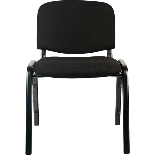 Stacking Chairs, Fabric, 32" High, 250 lbs. Capacity, Black Quali-T-Solutions