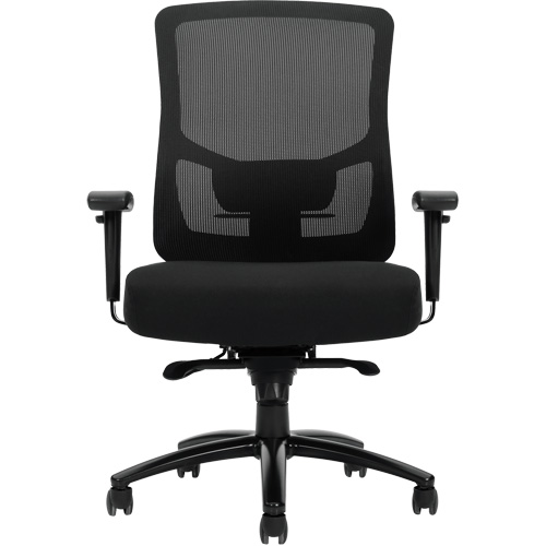 Raven 400 High-Back Heavy-Duty Synchro-Tilter, Mesh, Black, 400 lbs. Capacity Quali-T-Solutions