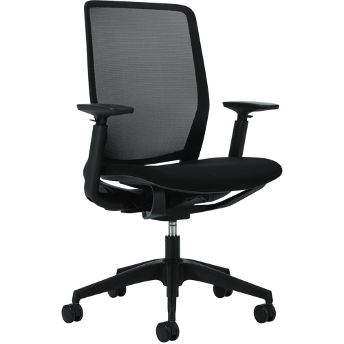 Kody High-Back Synchro-Tilter Chair, Mesh, Black, 300 lbs. Capacity Quali-T-Solutions