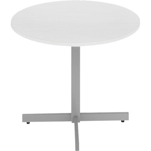 Table ronde &agrave; hauteur r&eacute;glable Newland, 36" lo x 36" la x 29" h, Dessus de 1", Stratifi&eacute;/Polypropyl&egrave;ne, Blanc Quali-T-Solutions