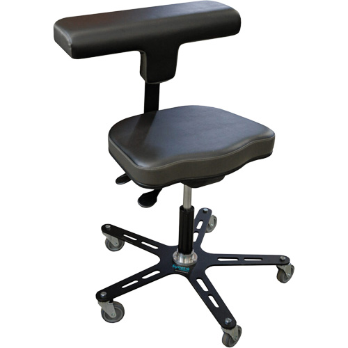 Chaise ergonomique industrielle VEGA-T, Mobile, Ajustable Hauteur, Capacit&eacute; 280 lb Quali-T-Solutions