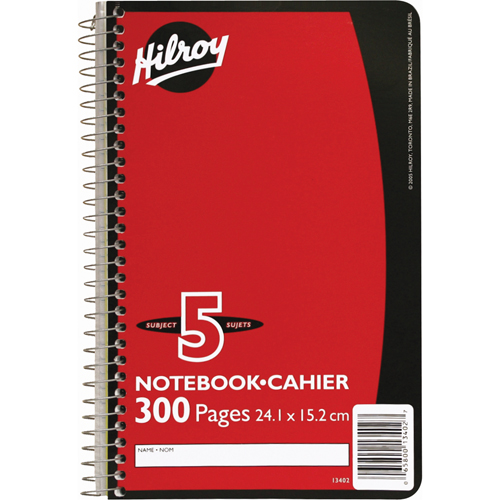 5 Subject Spiral Notebook Quali-T-Solutions