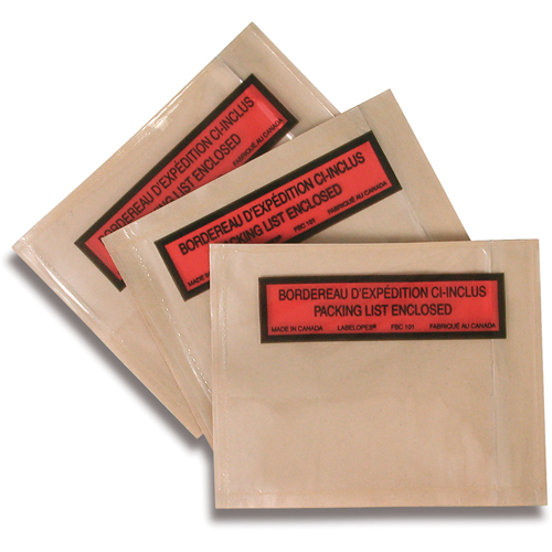 Packing List Envelopes, 5-1/2" L x 4-1/2" W Quali-T-Solutions