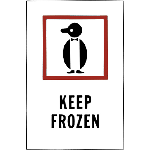 "Keep Frozen" Special Handling Labels, 6" L x 4" W, Red on White Quali-T-Solutions