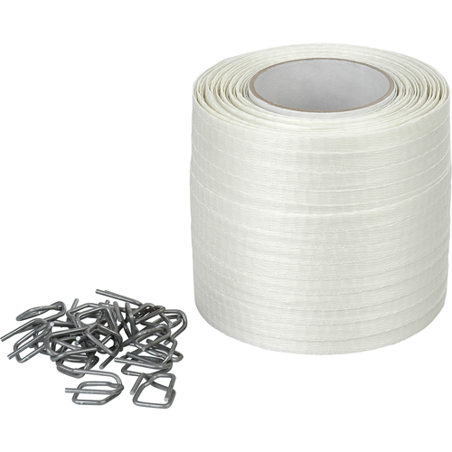 Woven Cord Strapping, Polyester, 1/2" W x 750' L Quali-T-Solutions