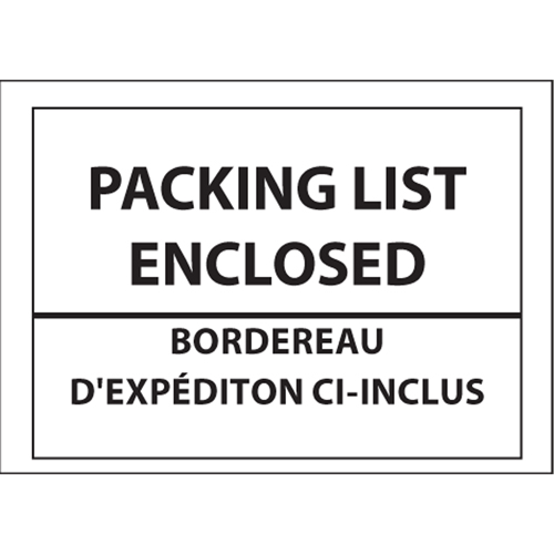 Packing List Envelopes, 4" L x 5" W, Backloading Style Quali-T-Solutions