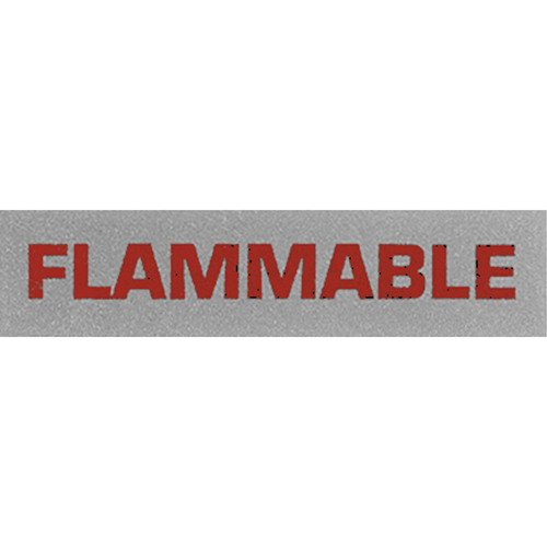 &eacute;tiquettes pour traitement sp&eacute;cial Flammable, 5" lo x 2" la, Noir/rouge Quali-T-Solutions