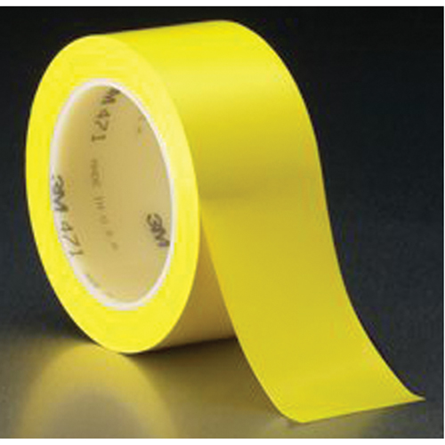 471 Vinyl Tape, 50.8 mm (2") W x 32.9 m (108') L, 5.3 mils, Yellow Quali-T-Solutions