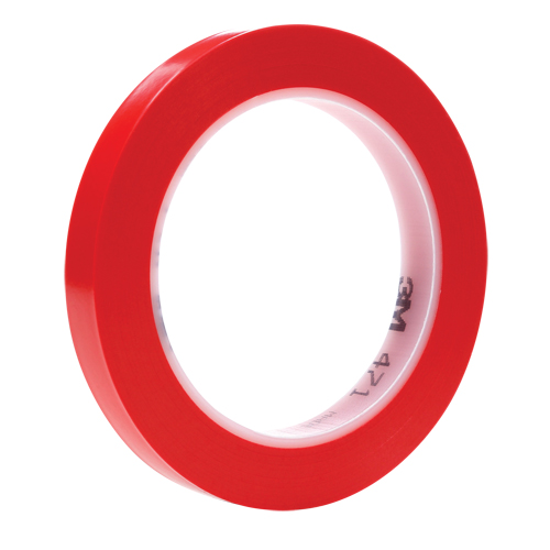 Ruban en vinyle 471, 12 mm (1/2") la x 32,9 m (108') lo, 5,3 mils, Rouge Quali-T-Solutions