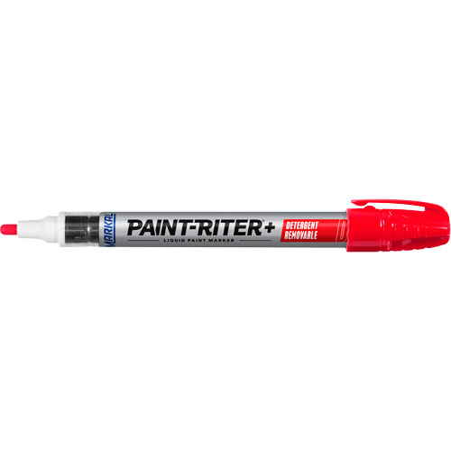 Marqueur &agrave; peinture nettoyable au d&eacute;tergent Paint-Riter+, Liquide, Rouge Quali-T-Solutions