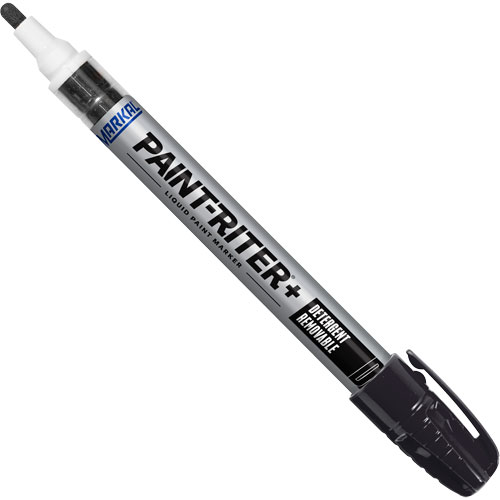 Marqueur &agrave; peinture nettoyable au d&eacute;tergent Paint-Riter+, Liquide, Noir Quali-T-Solutions