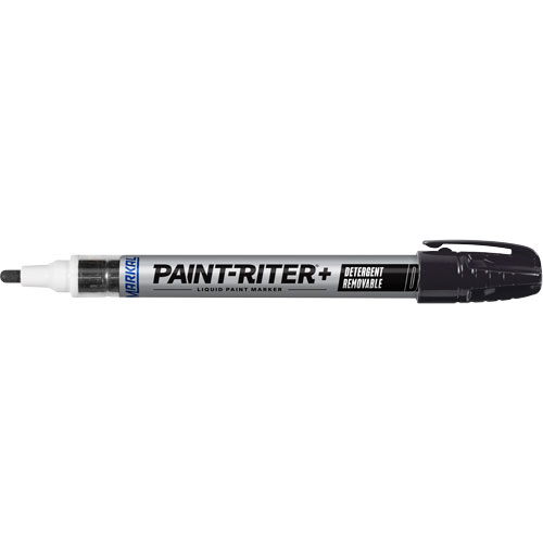 Marqueur &agrave; peinture nettoyable au d&eacute;tergent Paint-Riter+, Liquide, Noir Quali-T-Solutions