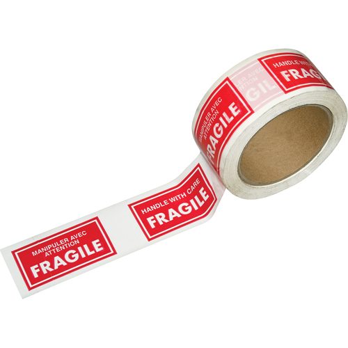 Pre-Printed Message Tapes, 1-7/8" W, White on Red Quali-T-Solutions