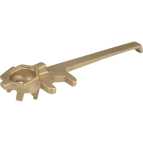 Deluxe Plug Wrenche, 1-1/4" Opening, 9" Handle, Non-sparking brass alloy Quali-T-Solutions