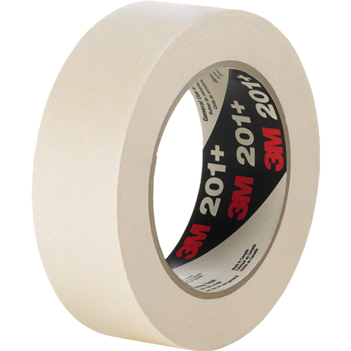 201+ General Use Masking Tape, 12 mm (1/2") x 55 m (180'), Tan Quali-T-Solutions