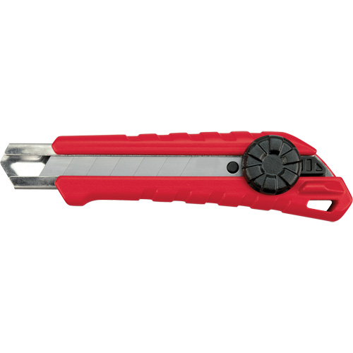 Couteau &agrave; lame cassable, 18 mm, Carbure, Prise en Caoutchouc/Polypropyl&egrave;ne Quali-T-Solutions