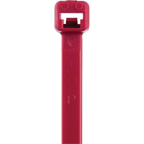 Attaches de c&acirc;bles s&eacute;rie T, Longueur 8", R&eacute;sistance &agrave; la traction 50 lb, Rouge Quali-T-Solutions