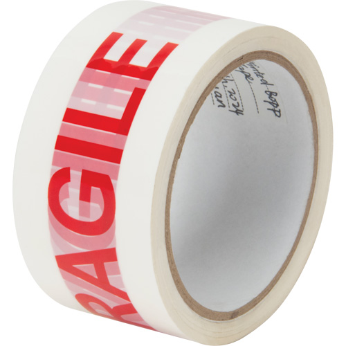 "Fragile" Box Sealing Tape, Hot Melt Adhesive, 2 mils, 48 mm (2") x 100 m (328') Quali-T-Solutions