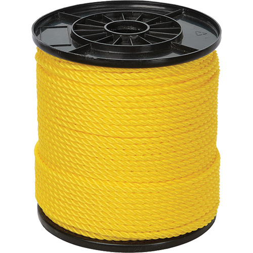 Corde torsad&eacute;e jaune &agrave; trois brins 1/4", Polypropyl&egrave;ne, 550' Quali-T-Solutions
