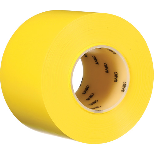 Durable Floor Marking Tape 971, 4" x 108', Vinyl, Yellow Quali-T-Solutions