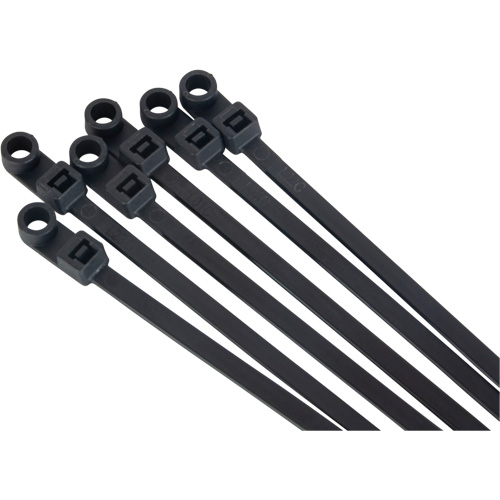 Screw-In Cable Tie, 8" Long, 50 lbs. Tensile Strength, Black Quali-T-Solutions
