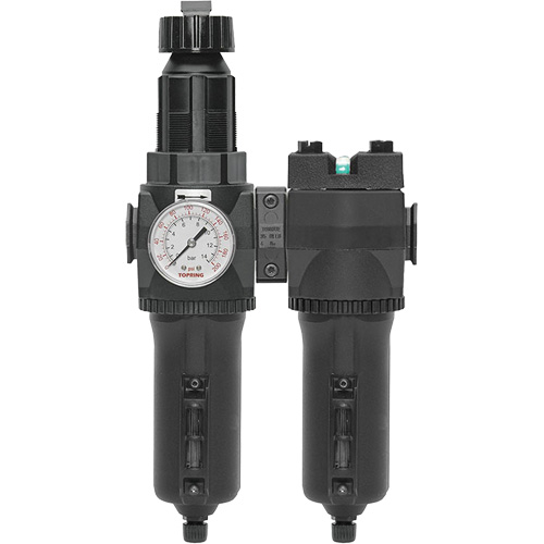Manual Drain Filter, Regulator & Coalescing Filter with Metal Bowl Modulair 400, 1/4" NPT, 200 psi, 9.1 fl. oz. Capacity Quali-T-Solutions