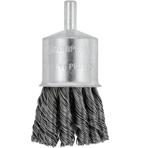 Shaft Mounted Knot Twisted End Brush, 1-1/8" Dia. x 1/4" Arbor Quali-T-Solutions