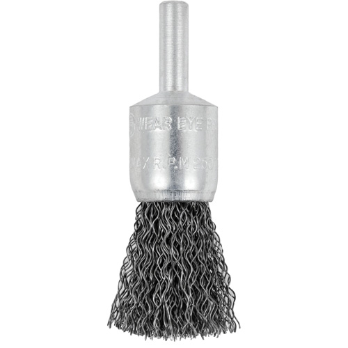 E050-12 Shaft Mounted Crimped End Brush, 1/2", 0.012" Fill, 1/4" Shank Quali-T-Solutions